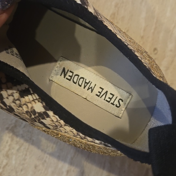 Steve Madden Nital Faux Snakeskin Platform Slide Sneakers - Picture 9 of 12